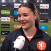 Renee van Asten voor de camera van de NOS
