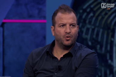Rafael van der Vaart in de studio van Ziggo Sport