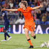 Dean Huijsen in actie voor Oranje Onder-17