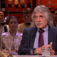 Johan Derksen aan tafel bij Vandaag Inside