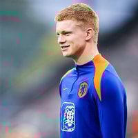 Kees Smit tijdens de training van Jong Oranje