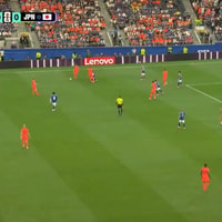 Wedstrijdbeeld Nederland - Japan