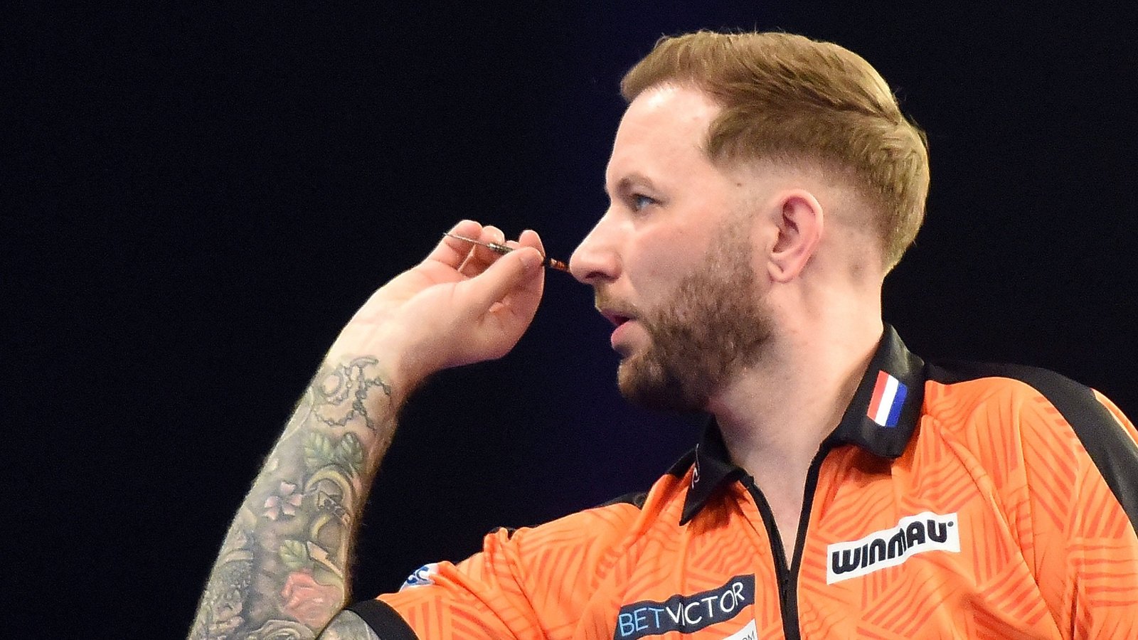 Danny Noppert tijdens World Cup of Darts