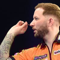 Danny Noppert tijdens World Cup of Darts