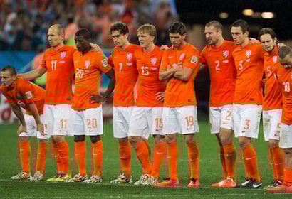 Het Nederlands elftal tijdens het WK 2014