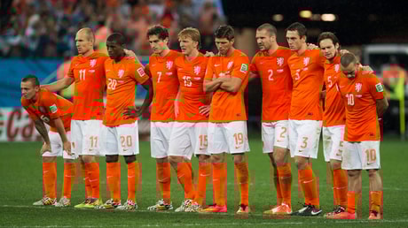 Het Nederlands elftal tijdens het WK 2014