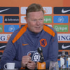 Ronald Koeman tijdens de persconferentie van het Nederlands elftal