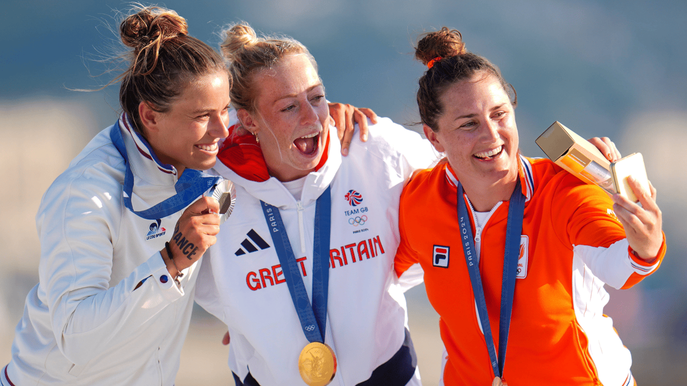 Lauriane Nolot, Eleanor Aldridge en Annelous Lammerts op de Olympische Spelen