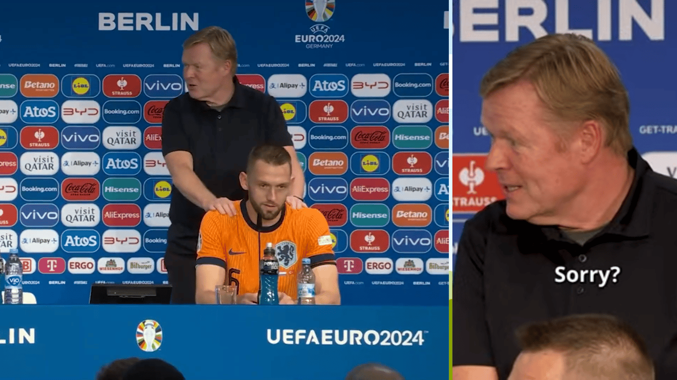 Ronald Koeman staat op en verlaat persconferentie op EK