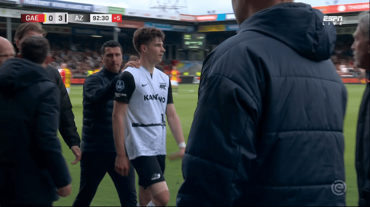 Wouter Goes krijgt rood