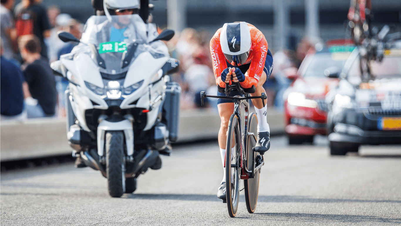 Demi Vollering won eerder dit jaar de tijdrit in de Tour de France Femmes