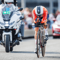 Demi Vollering won eerder dit jaar de tijdrit in de Tour de France Femmes