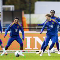 De training van het Nederlands elftal
