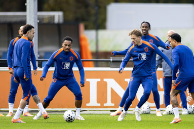 De training van het Nederlands elftal