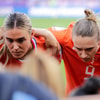 Jill Roord (links) en Vivianne Miedema