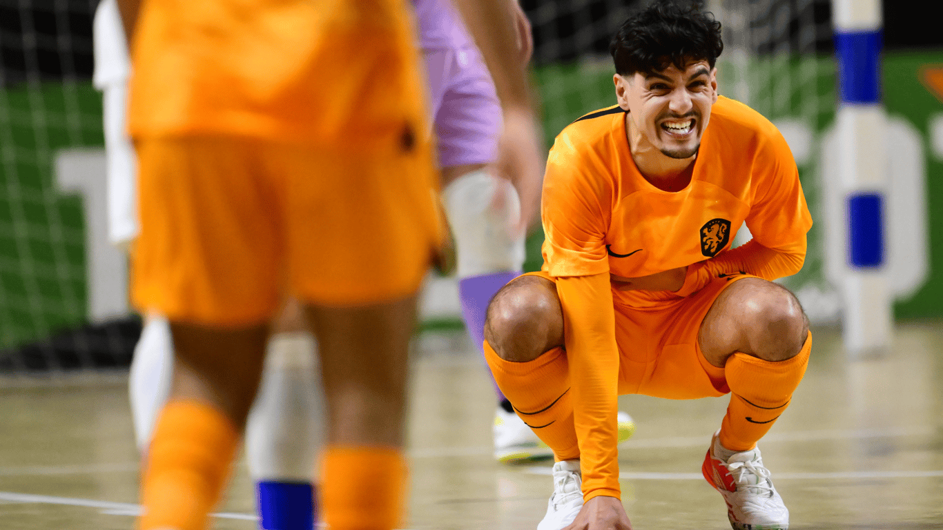 Nederland - Oekraïne, Oranje, Ayoub Boukhari, zaalvoetbal, Ismail Ouaddouh 