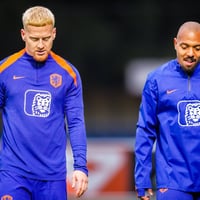 Mexx Meerdink en Donyell Malen bij het Nederlands elftal