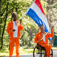 Wie zijn de vlaggendragers?, vlaggendragers, Daniel Abraham Gebru, Carina de Rooij Paralympische Spelen, Parijs 2024, roelstoelbasketbal, TeamNL, 