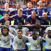 De elftallen van Nederland en Frankrijk op het EK in Duitsland