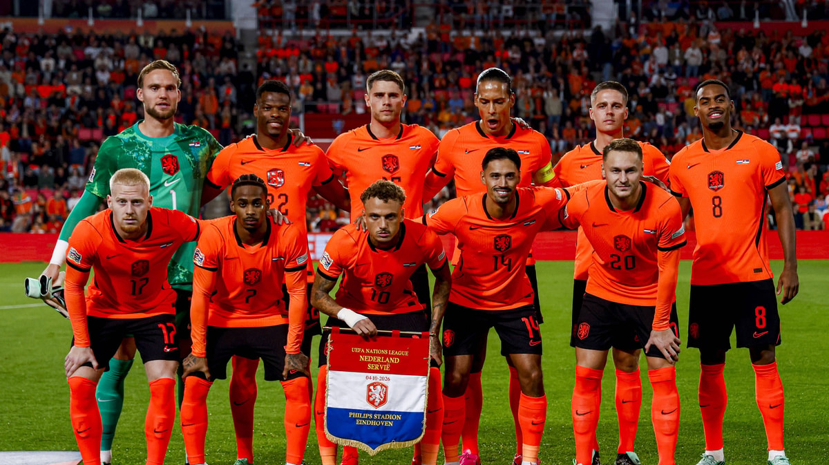 Opstelling Nederland - Servië