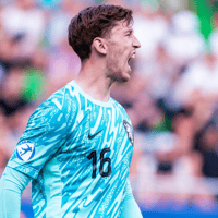 Robin Roefs in het doel van Jong Oranje