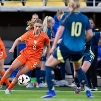 Sophie Proost in actie voor Oranje O19