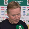 Ronald Koeman voor de camera van de NOS
