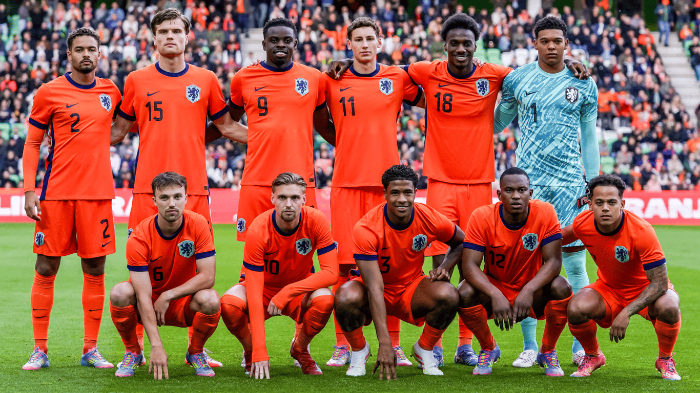 De opstelling van Jong Oranje tegen Jong Ivoorkust