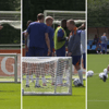 Wout Weghorst beklaagt zich op de training van het Nederlands elftal