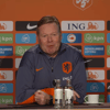 Bondscoach Ronald Koeman tijdens de persconferentie van Oranje 