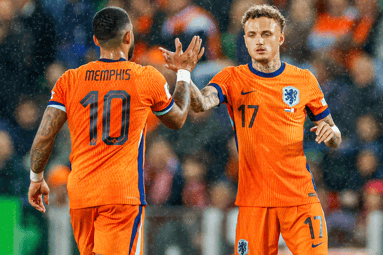 Noa Lang bij het Nederlands elftal