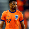 Denzel Dumfries in het shirt van het Nederlands elftal