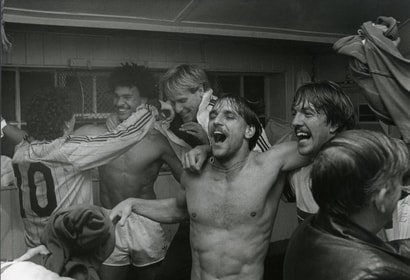 De spelers van Nederland vieren 'Het Wonder van Dublin'