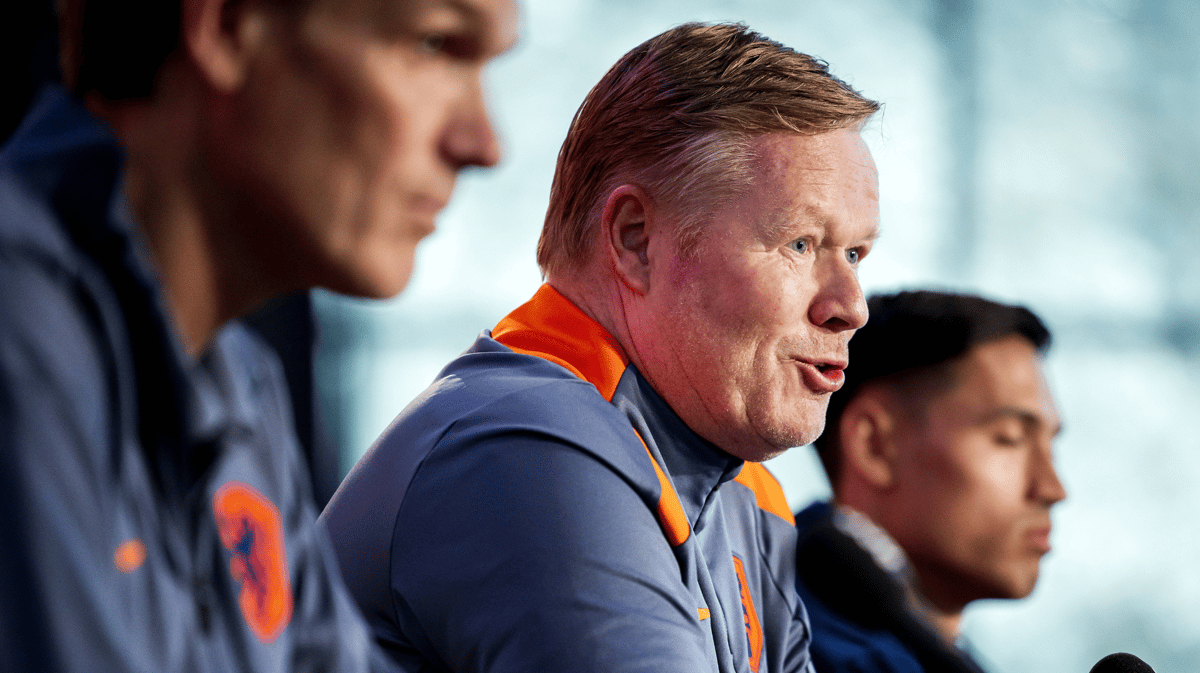 Ronald Koeman van het bondscoach van het Nederlands elftal