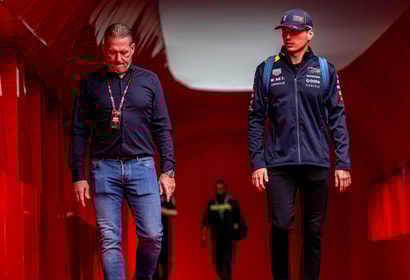 Max Verstappen met zijn vader Jos 