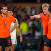 Overleg bij het Nederlands elftal