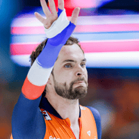 Chris Huizinga tijdens het EK Allround