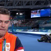 Joep Wennemars voor de camera van de NOS