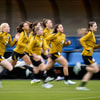 De Oranje Leeuwinnen tijdens de training 