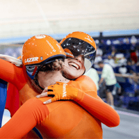 Lisa van Belle, Maike van der Duin, brons, baanwielrennen, Olympische Spelen, Parijs2024, TeamNL
