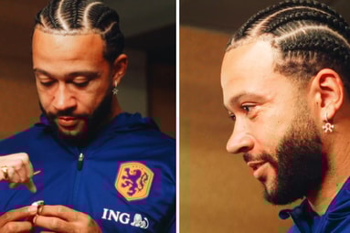 Memphis Depay krijgt diamanten ring