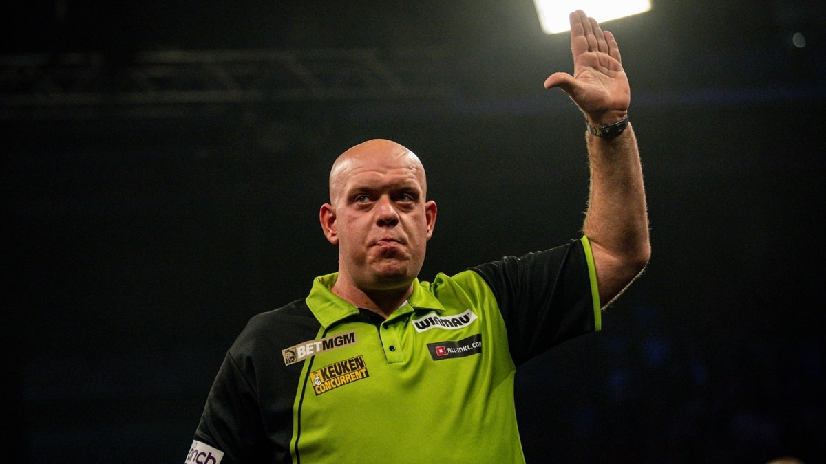 Michael van Gerwen zwaait publiek uit
