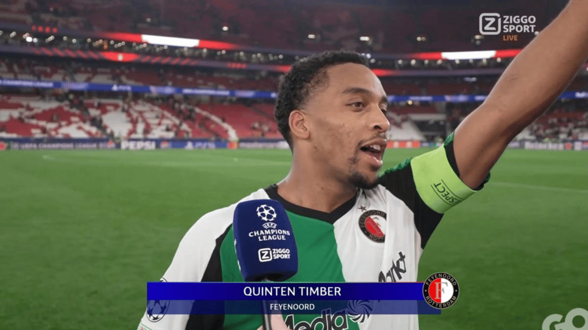 Quinten Timber roept Antoni Milambo voor de camera