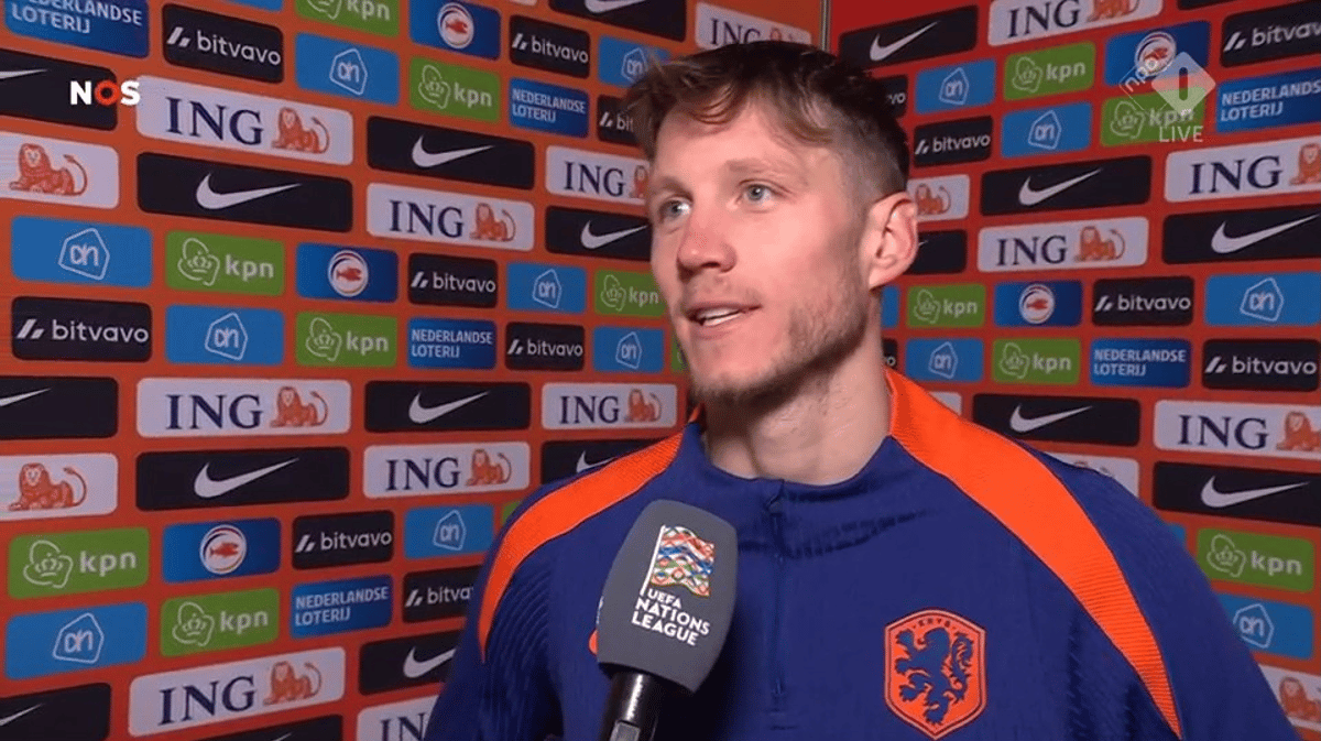 Wout Weghorst in gesprek met de NOS na Nederland - Hongarije