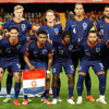 De opstelling van het Nederlands elftal tijdens de tweede kwartfinale van de Nations League tegen Spanje