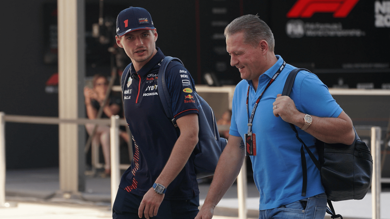 Max (links) en Jos Verstappen