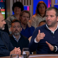Rafael van der Vaart en Peter Bosz bij Studio Voetbal