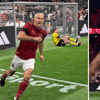 Arjen Robben scoort bij een indoor toernooi