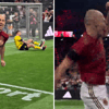 Arjen Robben scoort bij een indoor toernooi