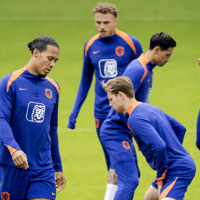 Training van het Nederlands elftal 